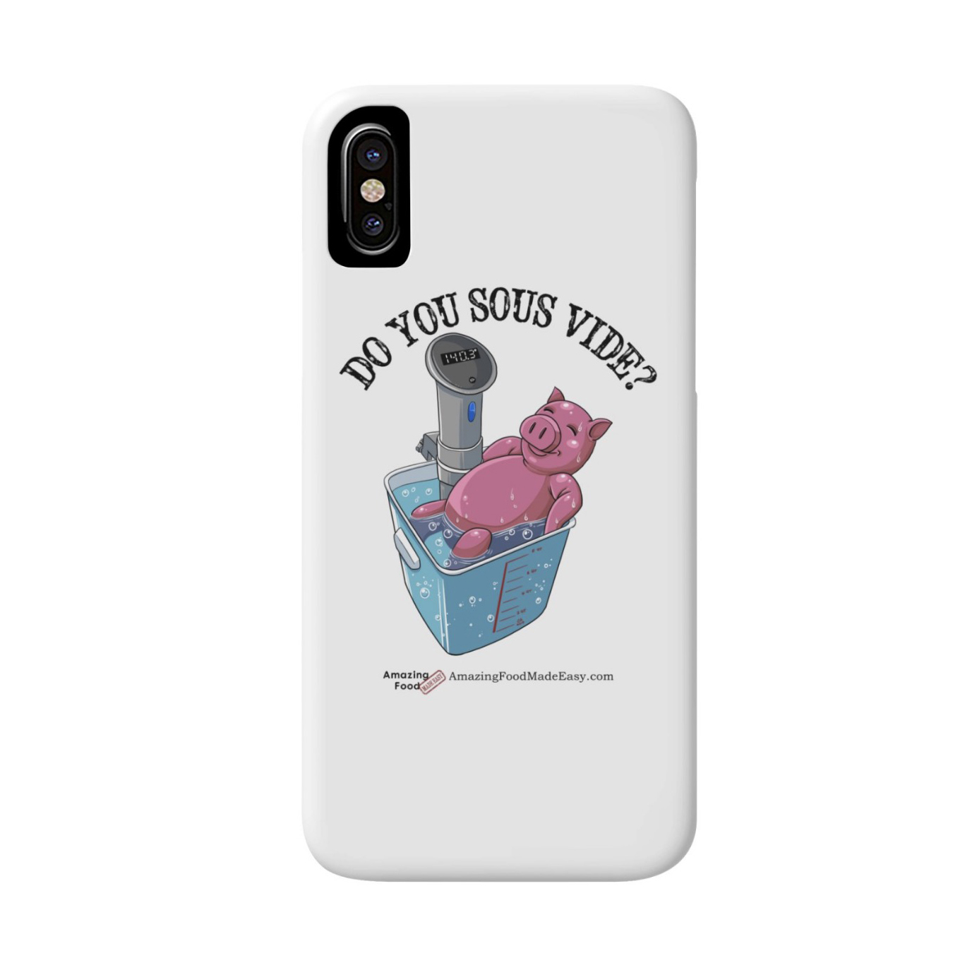 sous vide phone case pig light